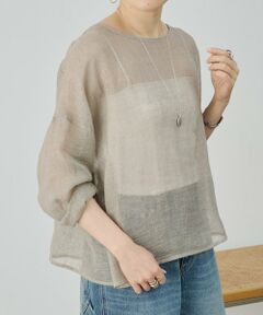 BEARDSLEY / ビアズリー シャツ・ブラウス | 《4/1(水)20：00予約開始》ラメリネンメッシュプルオーバー