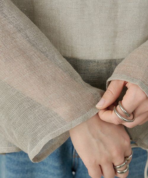 BEARDSLEY / ビアズリー シャツ・ブラウス | 《4/1(水)20：00予約開始》ラメリネンメッシュプルオーバー | 詳細14