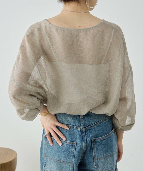 BEARDSLEY / ビアズリー シャツ・ブラウス | 《4/1(水)20：00予約開始》ラメリネンメッシュプルオーバー | 詳細8