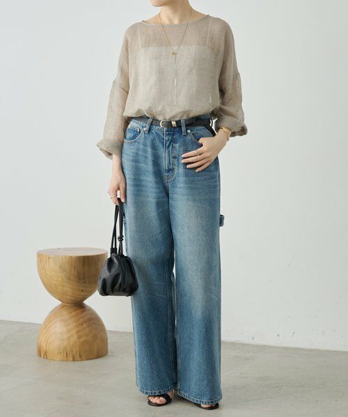 BEARDSLEY / ビアズリー シャツ・ブラウス | 《4/1(水)20：00予約開始》ラメリネンメッシュプルオーバー | 詳細9