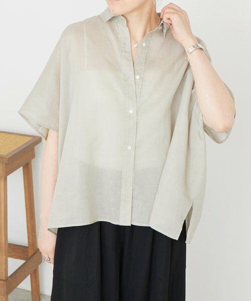 BEARDSLEY / ビアズリー シャツ・ブラウス | 《4/2(木)18：00予約開始》ポンチョシャツ | 詳細1