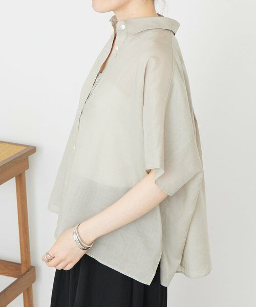 BEARDSLEY / ビアズリー シャツ・ブラウス | 《4/2(木)18：00予約開始》ポンチョシャツ | 詳細2