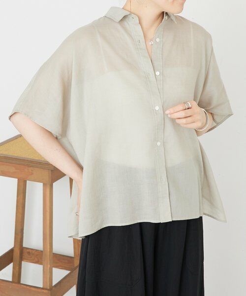 BEARDSLEY / ビアズリー シャツ・ブラウス | 《4/2(木)18：00予約開始》ポンチョシャツ | 詳細5