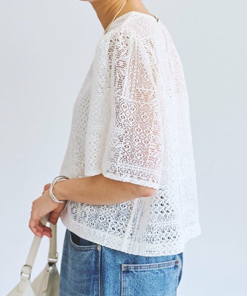 BEARDSLEY / ビアズリー シャツ・ブラウス | 《4/1(水)20：00予約開始》フレアスリーブレースプルオーバー | 詳細2