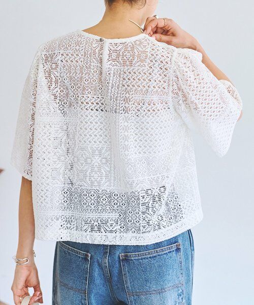 BEARDSLEY / ビアズリー シャツ・ブラウス | 《4/1(水)20：00予約開始》フレアスリーブレースプルオーバー | 詳細3