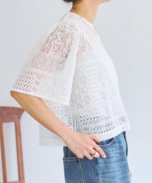 BEARDSLEY / ビアズリー シャツ・ブラウス | 《4/1(水)20：00予約開始》フレアスリーブレースプルオーバー | 詳細4