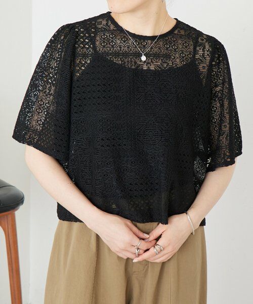 BEARDSLEY / ビアズリー シャツ・ブラウス | 《4/1(水)20：00予約開始》フレアスリーブレースプルオーバー | 詳細12