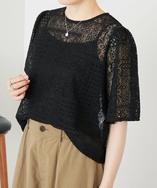 BEARDSLEY / ビアズリー シャツ・ブラウス | 《4/1(水)20：00予約開始》フレアスリーブレースプルオーバー | 詳細13