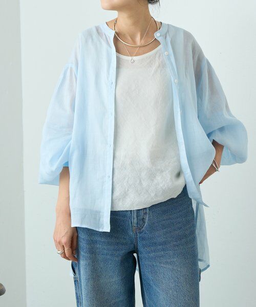 BEARDSLEY / ビアズリー シャツ・ブラウス | 《4/8(水)12:00予約開始》リネンバイヤスタンクトップ | 詳細1