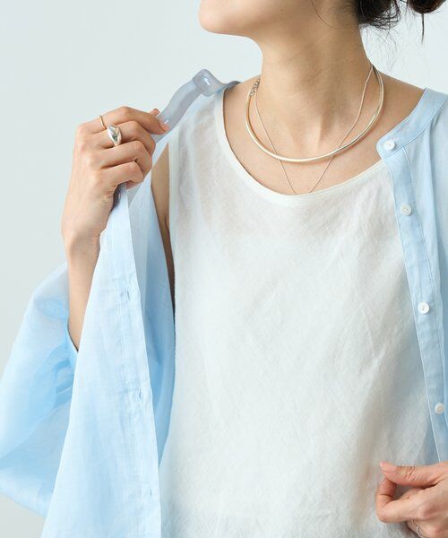 BEARDSLEY / ビアズリー シャツ・ブラウス | 《4/8(水)12:00予約開始》リネンバイヤスタンクトップ（ホワイト）