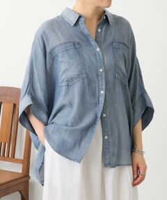 BEARDSLEY / ビアズリー シャツ・ブラウス | 《4/1(水)20：00予約開始》シフォンデニムポンチョシャツ