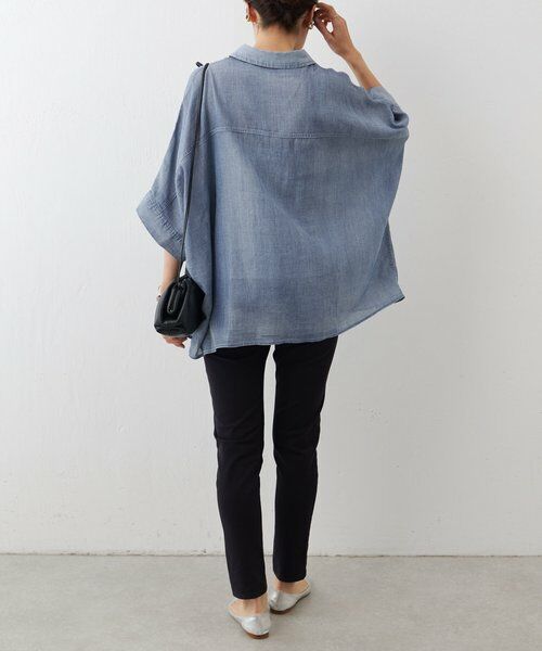 BEARDSLEY / ビアズリー シャツ・ブラウス | 《4/1(水)20：00予約開始》シフォンデニムポンチョシャツ | 詳細12