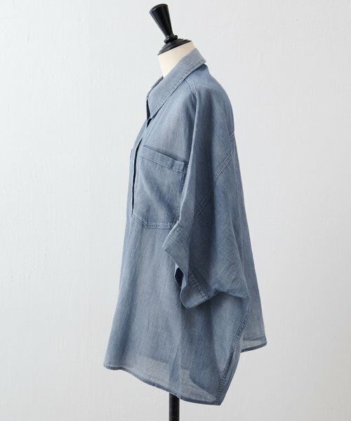 BEARDSLEY / ビアズリー シャツ・ブラウス | 《4/1(水)20：00予約開始》シフォンデニムポンチョシャツ | 詳細15