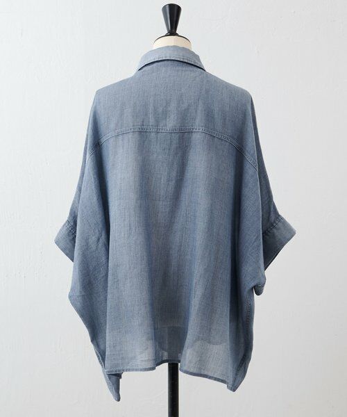 BEARDSLEY / ビアズリー シャツ・ブラウス | 《4/1(水)20：00予約開始》シフォンデニムポンチョシャツ | 詳細16