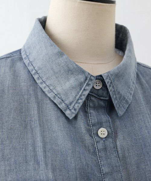 BEARDSLEY / ビアズリー シャツ・ブラウス | 《4/1(水)20：00予約開始》シフォンデニムポンチョシャツ | 詳細18