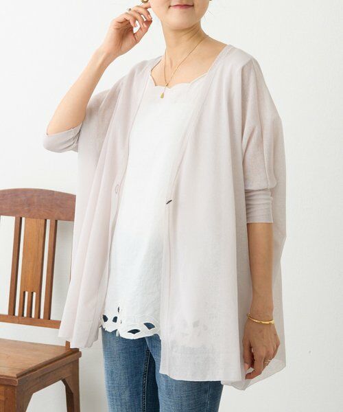 BEARDSLEY / ビアズリー カーディガン・ボレロ | 《4/2(木)18：00予約開始》シアーカーデ（ライトグレー）