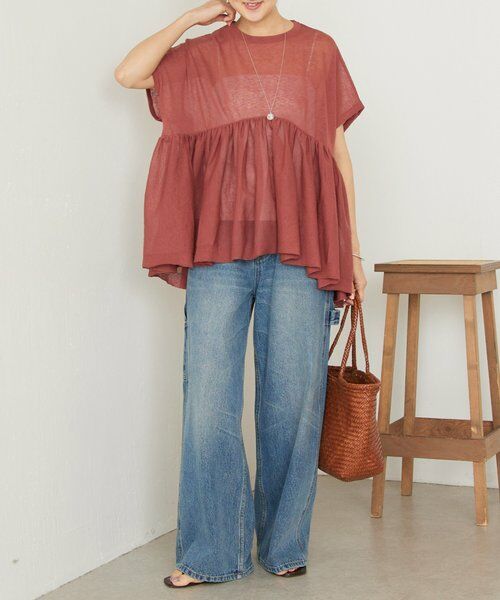 BEARDSLEY / ビアズリー ニット・セーター | 《4/8(水)12:00予約開始》ボリュームペプラムニット（レッド）