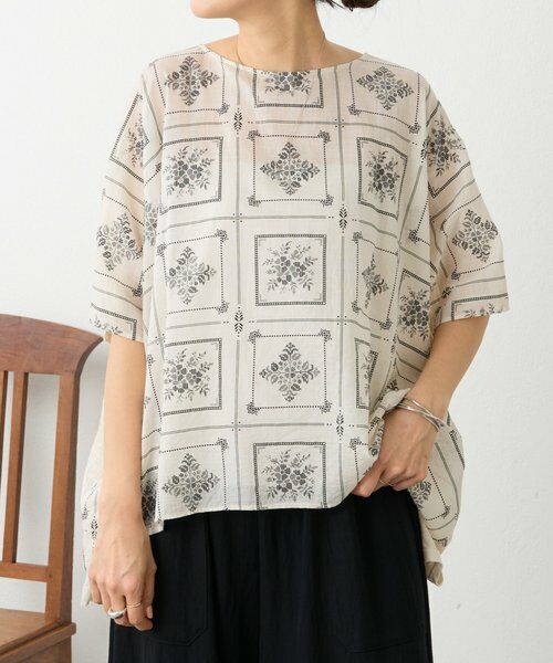 BEARDSLEY / ビアズリー カットソー | 刺繍風プリントプルオーバー | 詳細1