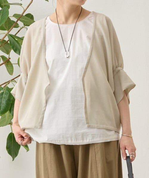 BEARDSLEY / ビアズリー その他アウター | シアーギャザードルマンハオリ | 詳細1