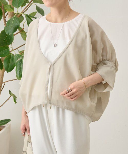 BEARDSLEY / ビアズリー その他アウター | シアーギャザードルマンハオリ | 詳細10