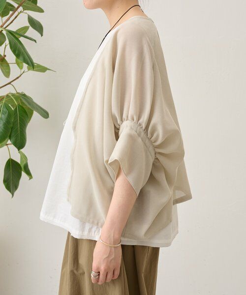 BEARDSLEY / ビアズリー その他アウター | シアーギャザードルマンハオリ | 詳細2