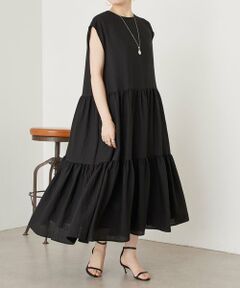 BEARDSLEY / ビアズリー ロング・マキシ丈ワンピース | 《4/8(水)12:00予約開始》シアージャガードティアードワンピース