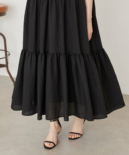 BEARDSLEY / ビアズリー ロング・マキシ丈ワンピース | 《4/8(水)12:00予約開始》シアージャガードティアードワンピース | 詳細10