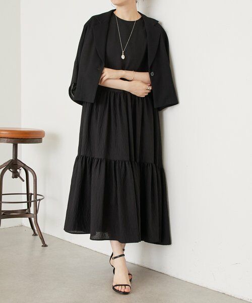 BEARDSLEY / ビアズリー ロング・マキシ丈ワンピース | 《4/8(水)12:00予約開始》シアージャガードティアードワンピース | 詳細6