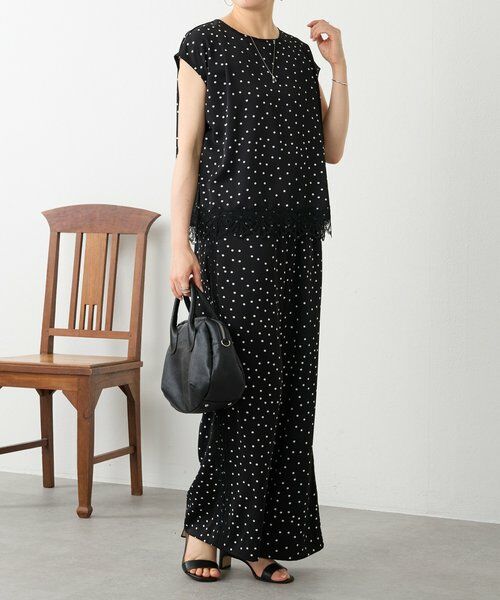 BEARDSLEY / ビアズリー ミニ丈・ひざ丈ワンピース | 《4/2(木)18：00予約開始》ドットセットアップ（ブラック）