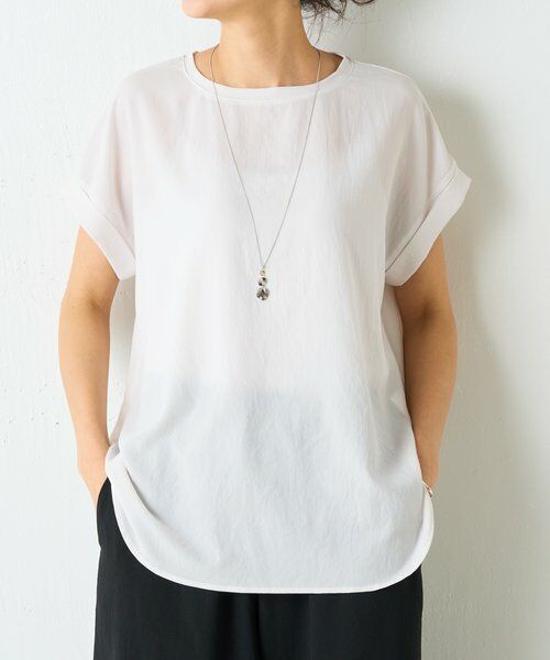 BEARDSLEY / ビアズリー シャツ・ブラウス | 《4/5(日)12：00予約開始》ストレッチジョーゼットブラウス（ホワイト）