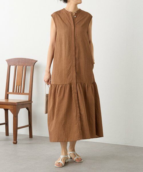 BEARDSLEY / ビアズリー ロング・マキシ丈ワンピース | 《4/1(水)20：00予約開始》ナチュラルストライプワンピース | 詳細1