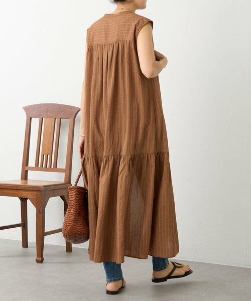 BEARDSLEY / ビアズリー ロング・マキシ丈ワンピース | 《4/1(水)20：00予約開始》ナチュラルストライプワンピース | 詳細11