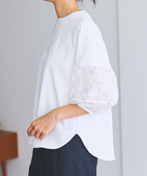 BEARDSLEY / ビアズリー カットソー | 《3/19(木)12：00予約開始》フリル刺繍ドッキングプルオーバー | 詳細2