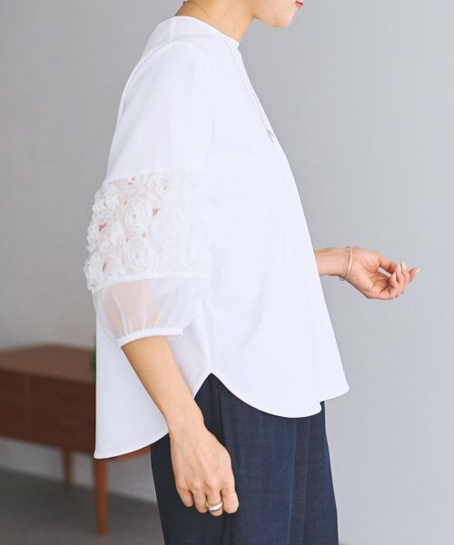 BEARDSLEY / ビアズリー カットソー | 《3/19(木)12：00予約開始》フリル刺繍ドッキングプルオーバー | 詳細4