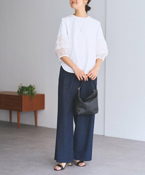 BEARDSLEY / ビアズリー カットソー | 《3/19(木)12：00予約開始》フリル刺繍ドッキングプルオーバー | 詳細6