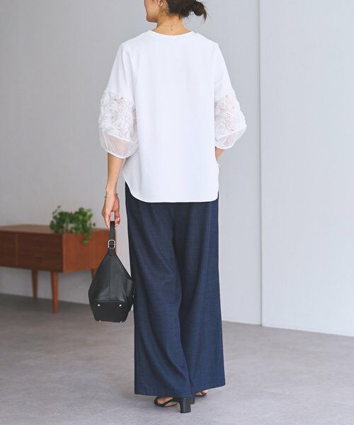 BEARDSLEY / ビアズリー カットソー | 《3/19(木)12：00予約開始》フリル刺繍ドッキングプルオーバー | 詳細9