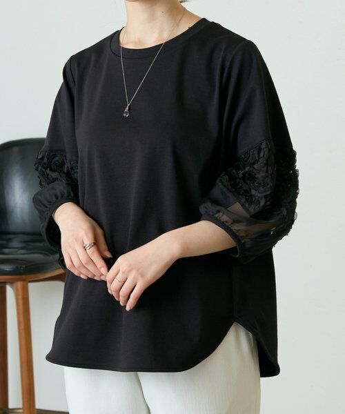 BEARDSLEY / ビアズリー カットソー | 《3/19(木)12：00予約開始》フリル刺繍ドッキングプルオーバー | 詳細13