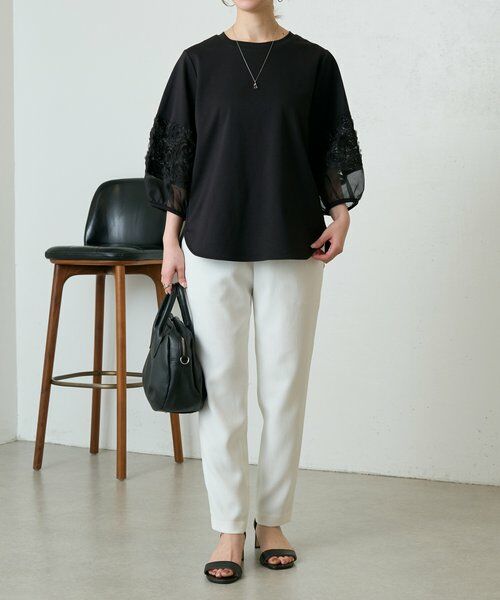 BEARDSLEY / ビアズリー カットソー | 《3/19(木)12：00予約開始》フリル刺繍ドッキングプルオーバー | 詳細18