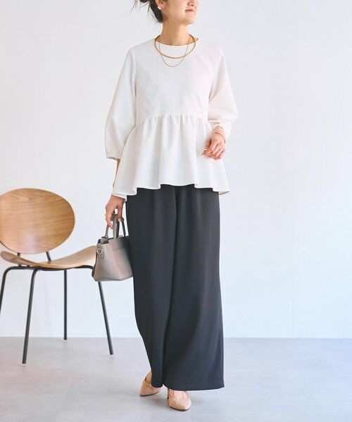 BEARDSLEY / ビアズリー シャツ・ブラウス | 《3/28(土)予約》ストレッチドビーペプラムプルオーバー《LIVETART》 | 詳細12