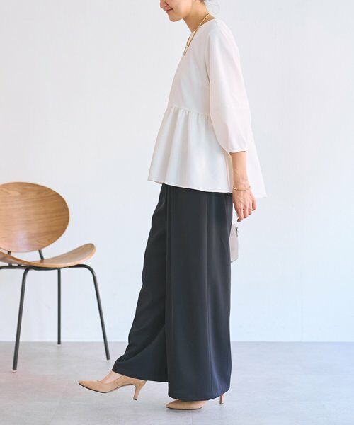 BEARDSLEY / ビアズリー シャツ・ブラウス | 《3/28(土)予約》ストレッチドビーペプラムプルオーバー《LIVETART》 | 詳細13