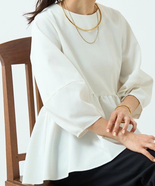 BEARDSLEY / ビアズリー シャツ・ブラウス | 《3/28(土)予約》ストレッチドビーペプラムプルオーバー《LIVETART》 | 詳細4