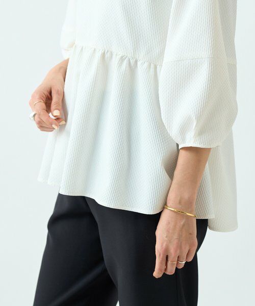 BEARDSLEY / ビアズリー シャツ・ブラウス | 《3/28(土)予約》ストレッチドビーペプラムプルオーバー《LIVETART》 | 詳細5