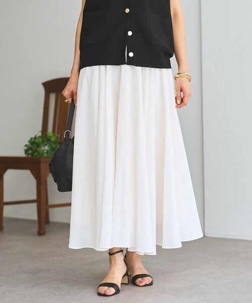 BEARDSLEY / ビアズリー ロング・マキシ丈スカート | リネン混フレアスカート《LIVETART》 | 詳細1