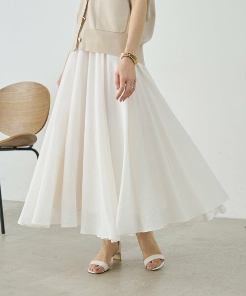 BEARDSLEY / ビアズリー ロング・マキシ丈スカート | リネン混フレアスカート《LIVETART》 | 詳細10
