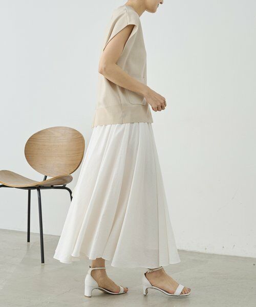 BEARDSLEY / ビアズリー ロング・マキシ丈スカート | リネン混フレアスカート《LIVETART》 | 詳細14