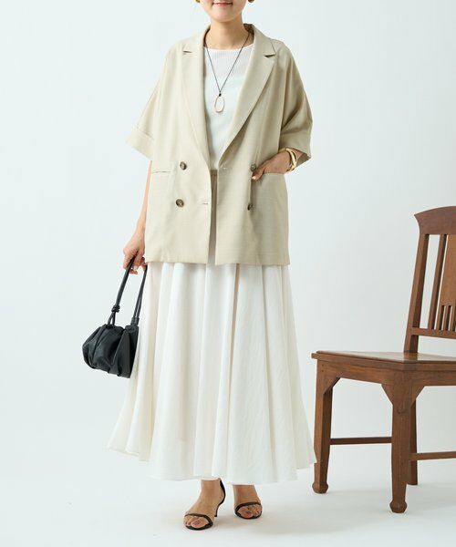 BEARDSLEY / ビアズリー ロング・マキシ丈スカート | リネン混フレアスカート《LIVETART》 | 詳細16