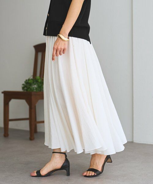 BEARDSLEY / ビアズリー ロング・マキシ丈スカート | リネン混フレアスカート《LIVETART》 | 詳細2