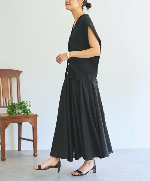 BEARDSLEY / ビアズリー ロング・マキシ丈スカート | リネン混フレアスカート《LIVETART》 | 詳細29