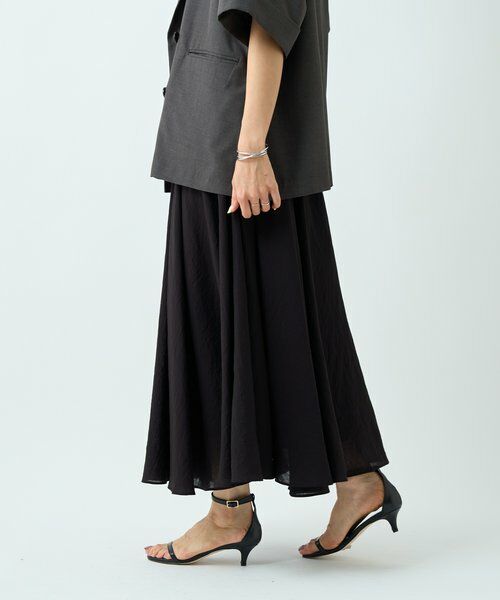 BEARDSLEY / ビアズリー ロング・マキシ丈スカート | リネン混フレアスカート《LIVETART》 | 詳細20