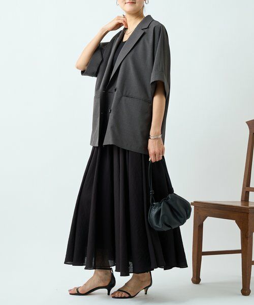 BEARDSLEY / ビアズリー ロング・マキシ丈スカート | リネン混フレアスカート《LIVETART》 | 詳細23